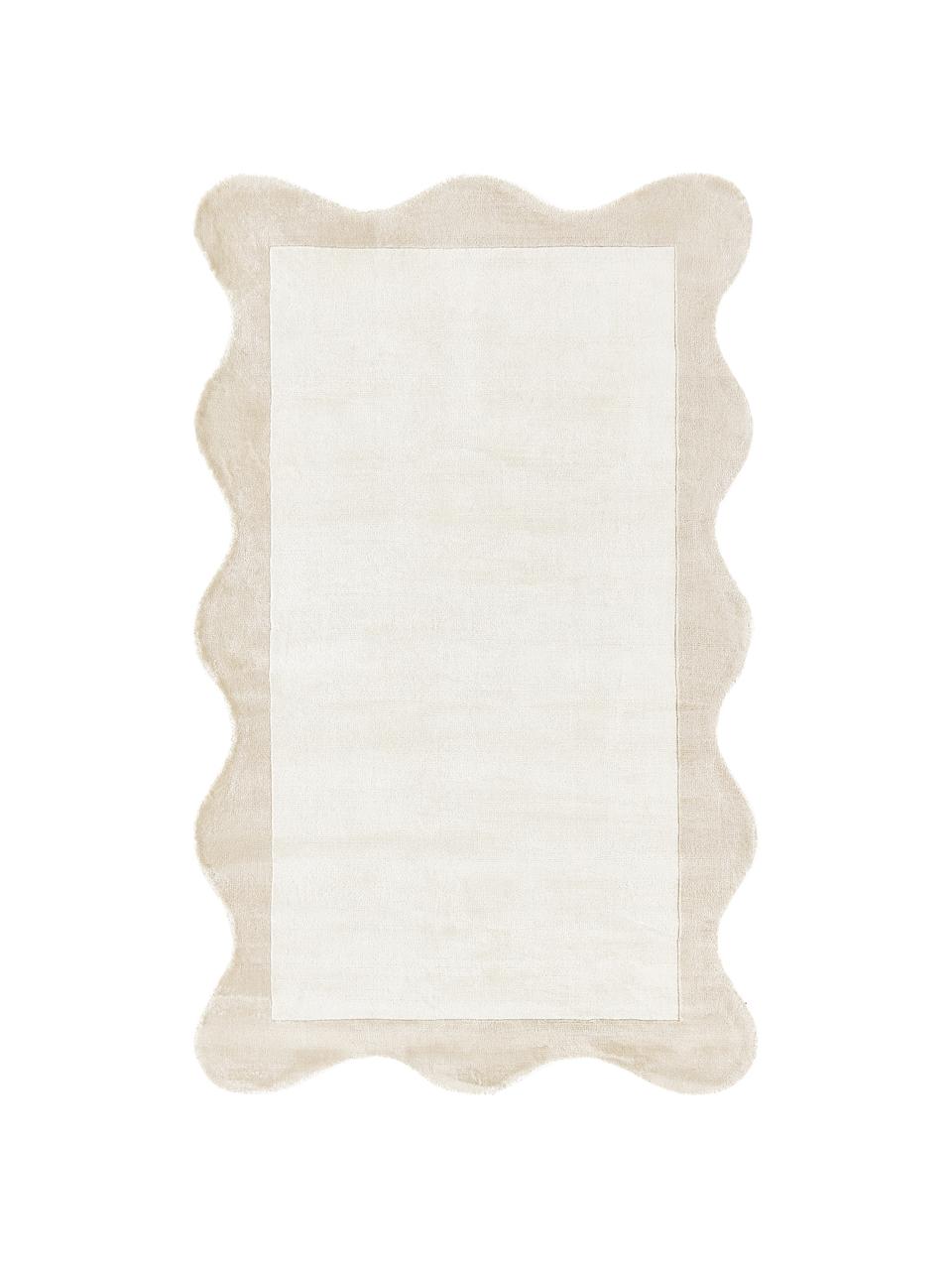 Ręcznie tkany dywan z wiskozy Wavy, Beżowy, S 110 x D 180 cm (Rozmiar S)