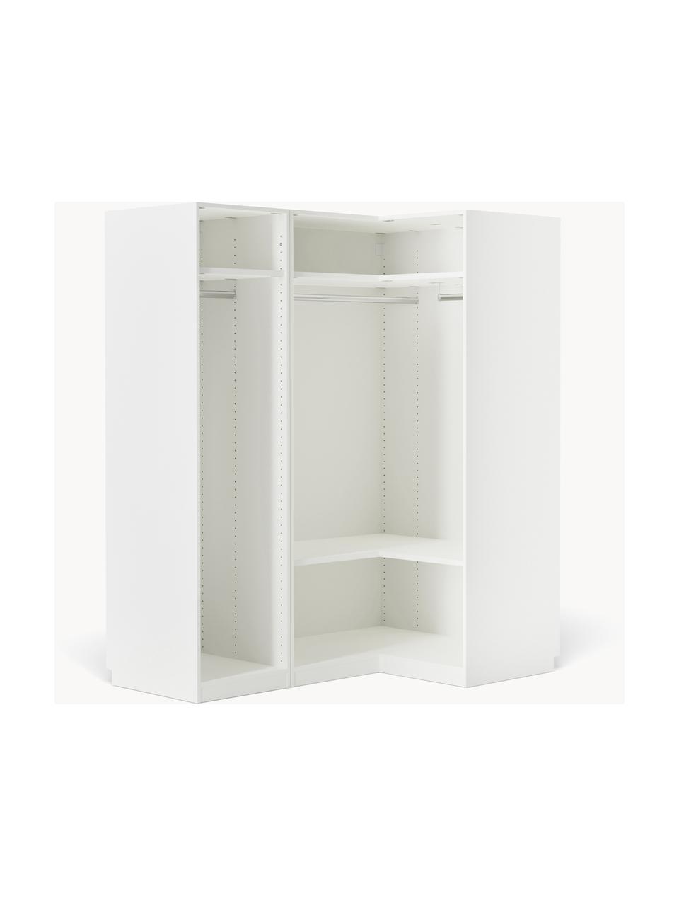 Armoire d'angle modulaire Charlotte, larg. 165 cm, plusieurs variantes, Blanc, Basic Interior : larg. 165 x haut. 200 cm, avec module d'angle