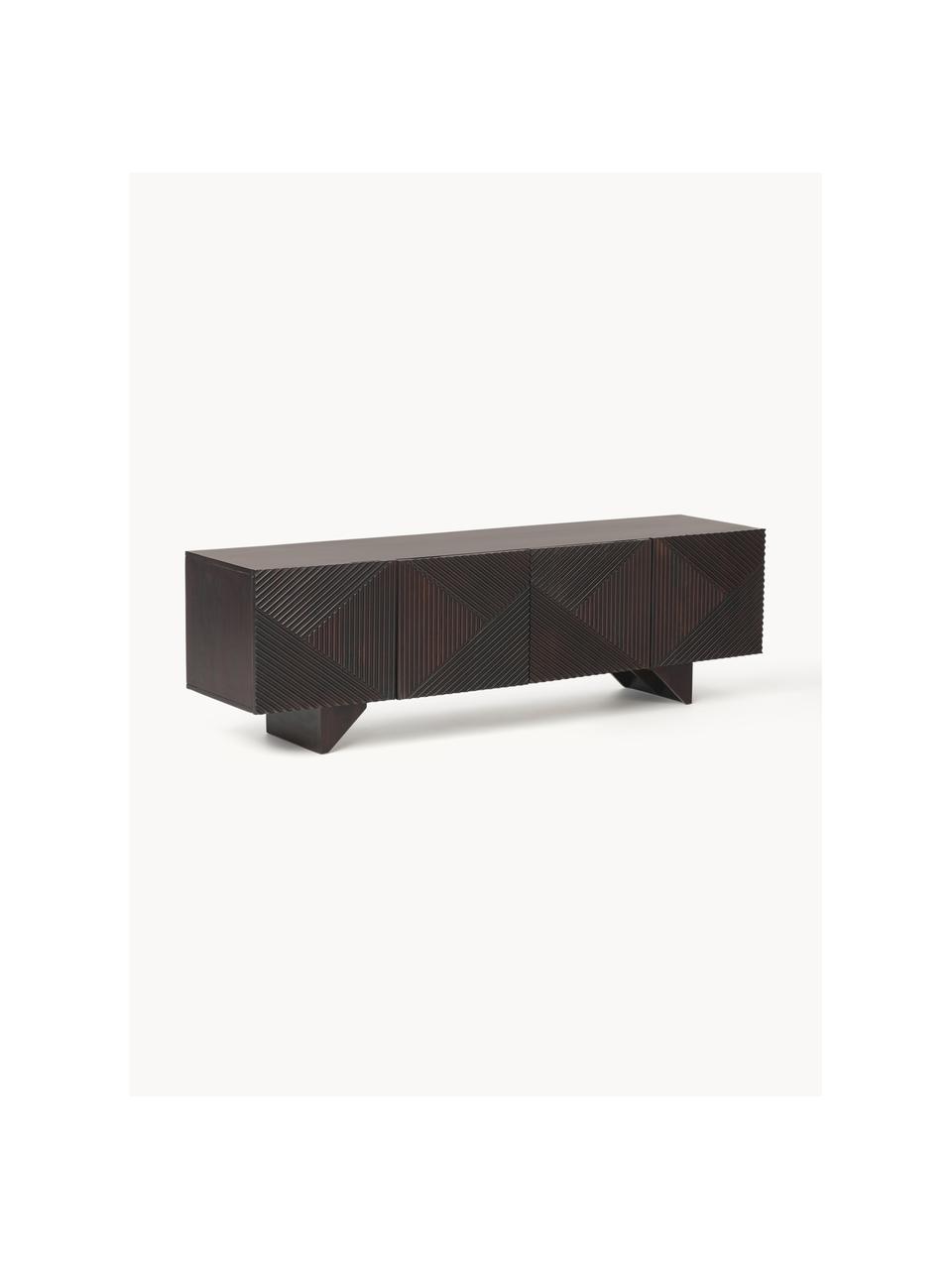 Credenza bassa in legno di mango Louis, Legno di mango, Larg. 180 x Alt. 55 cm