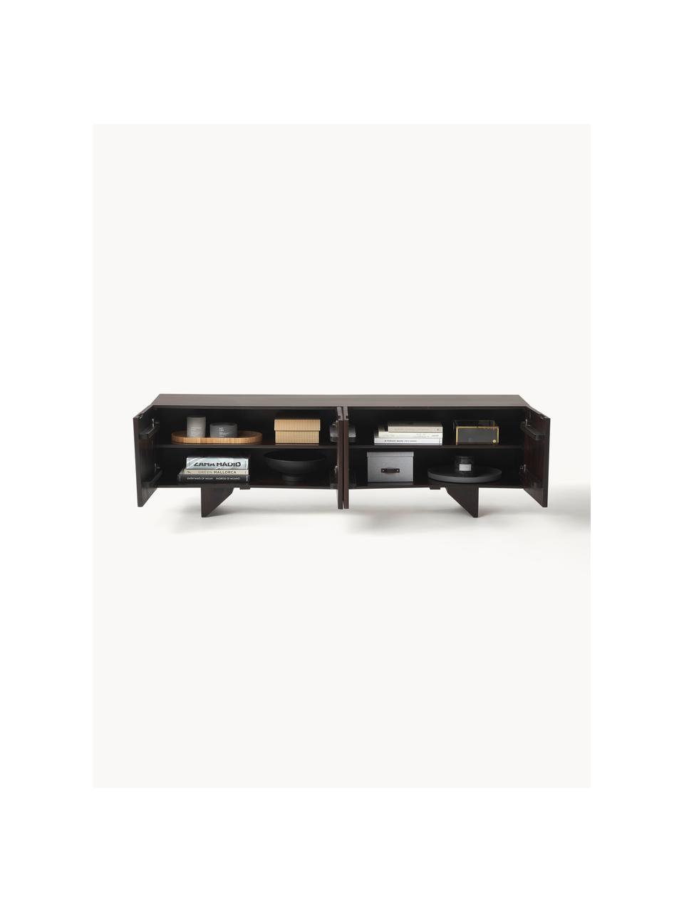 Szafka niska z litego drewna mangowego Louis, Drewno mangowe, S 180 x W 55 cm