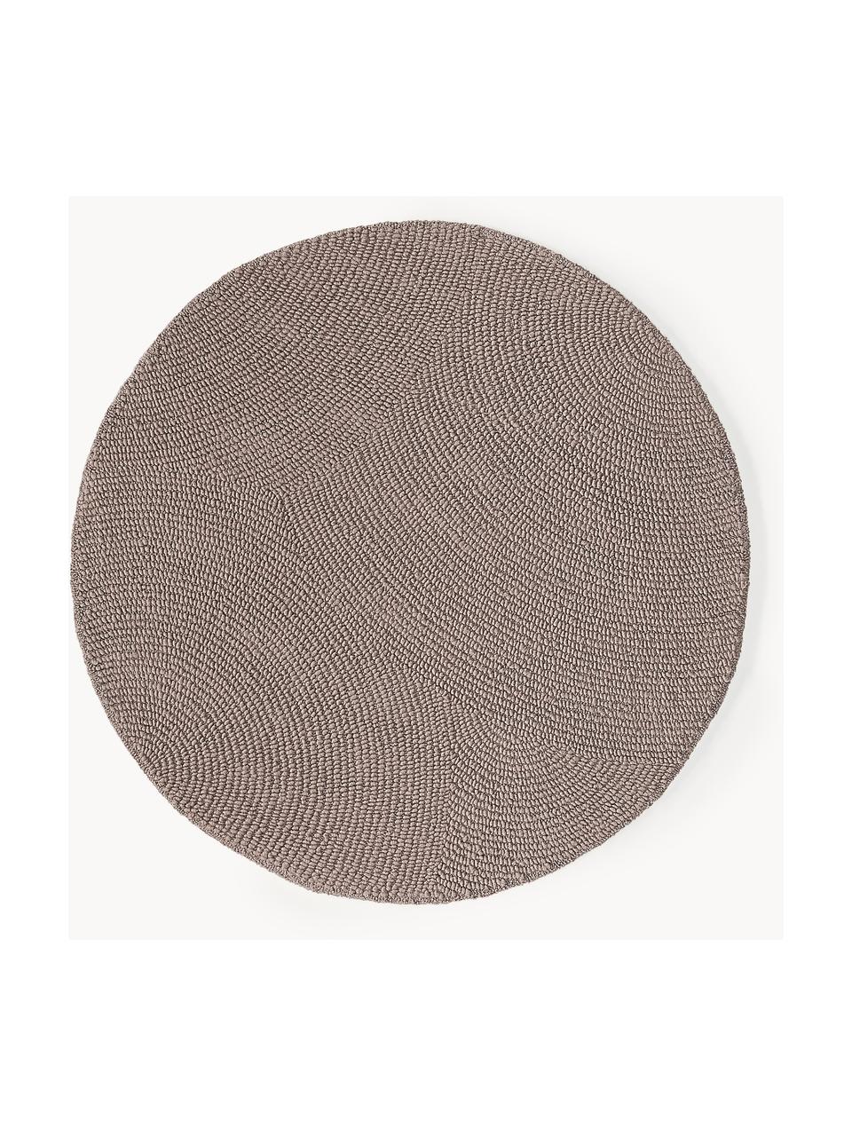 Tapis rond en laine tufté main Eleni, 100 % laine, certifiée RWS

Les tapis en laine peuvent perdre des fibres lors des premières semaines et des peluches peuvent se former, ce phénomène est naturel et diminue à mesure de votre usage et du temps, Beige, Ø 120 cm (taille S)