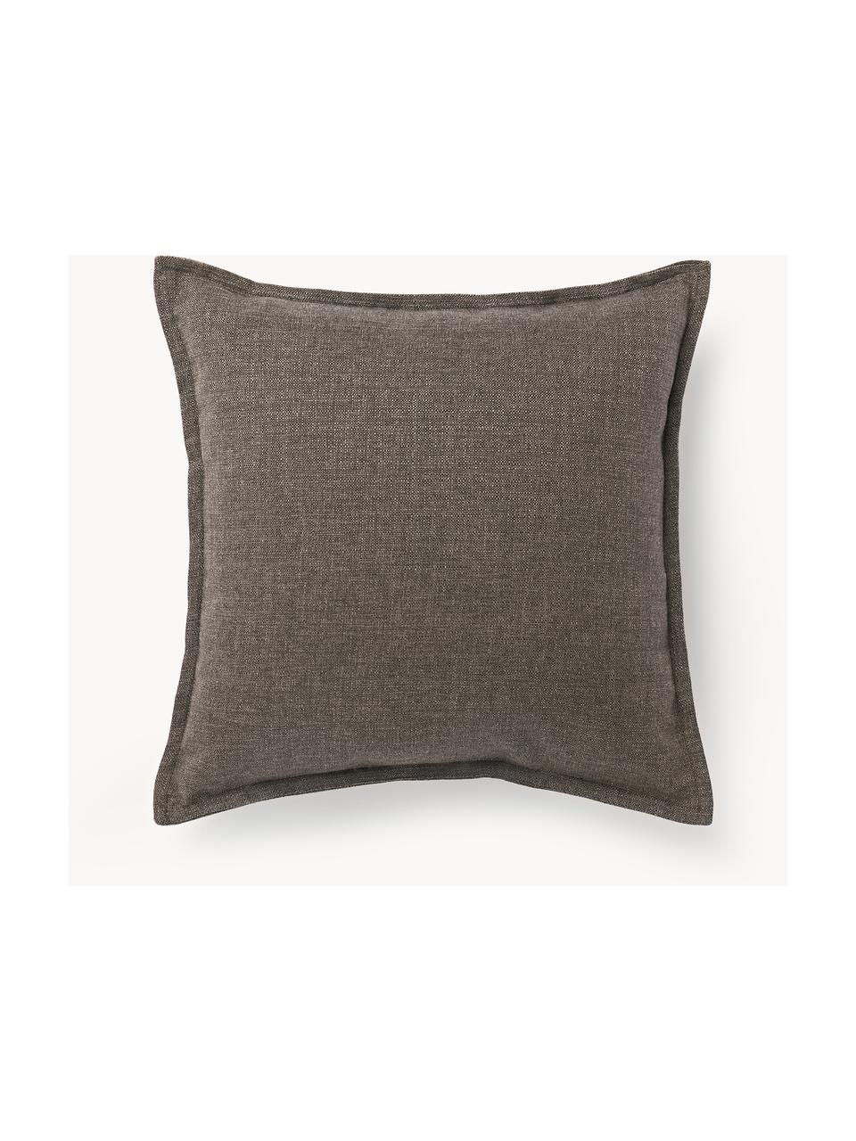 Outdoor-Kissen Oline, Hülle: 60 % Baumwolle, 40 % Poly, Taupe, B 45 x L 45 cm