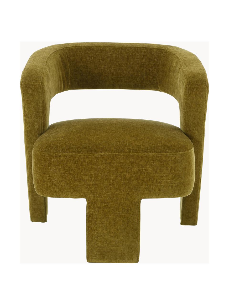 Sillón de terciopelo Jagger, Tapizado: terciopelo (100% poliéste, Tapizado: relleno de espuma, Estructura: tablero de fibras de dens, Terciopelo verde oliva, An 73 x F 74 cm