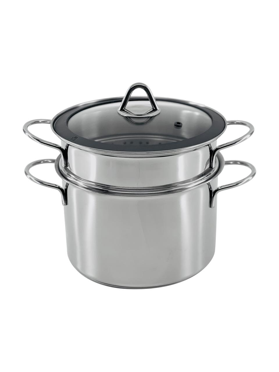 Casserole en acier inoxydable Premium, 5 élém., Couleur argentée, gris, Ø 20 x haut. 18 cm