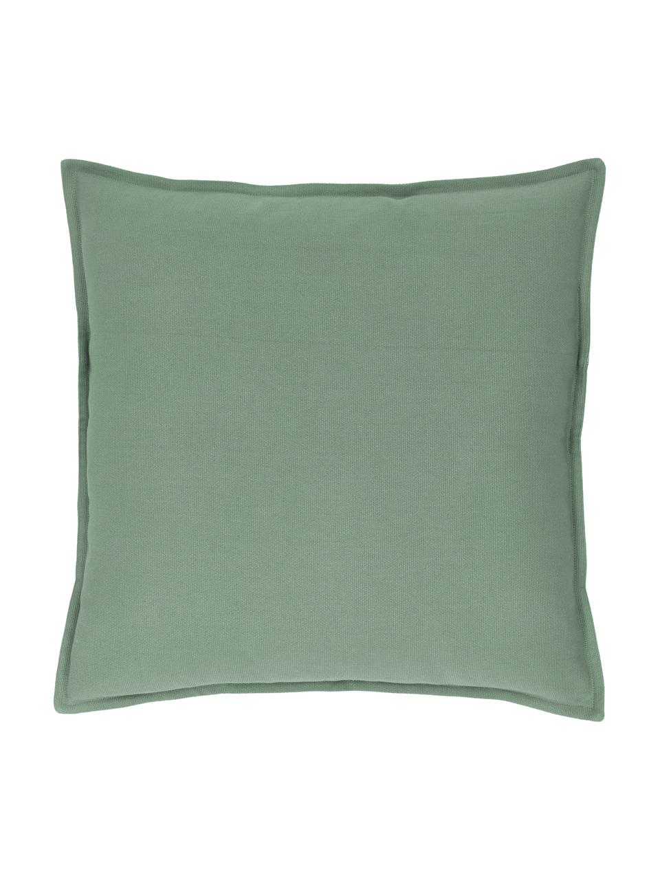 Bavlněný povlak na polštář s lemem Mads, 100 % bavlna, Zelená, Š 50 cm, D 50 cm