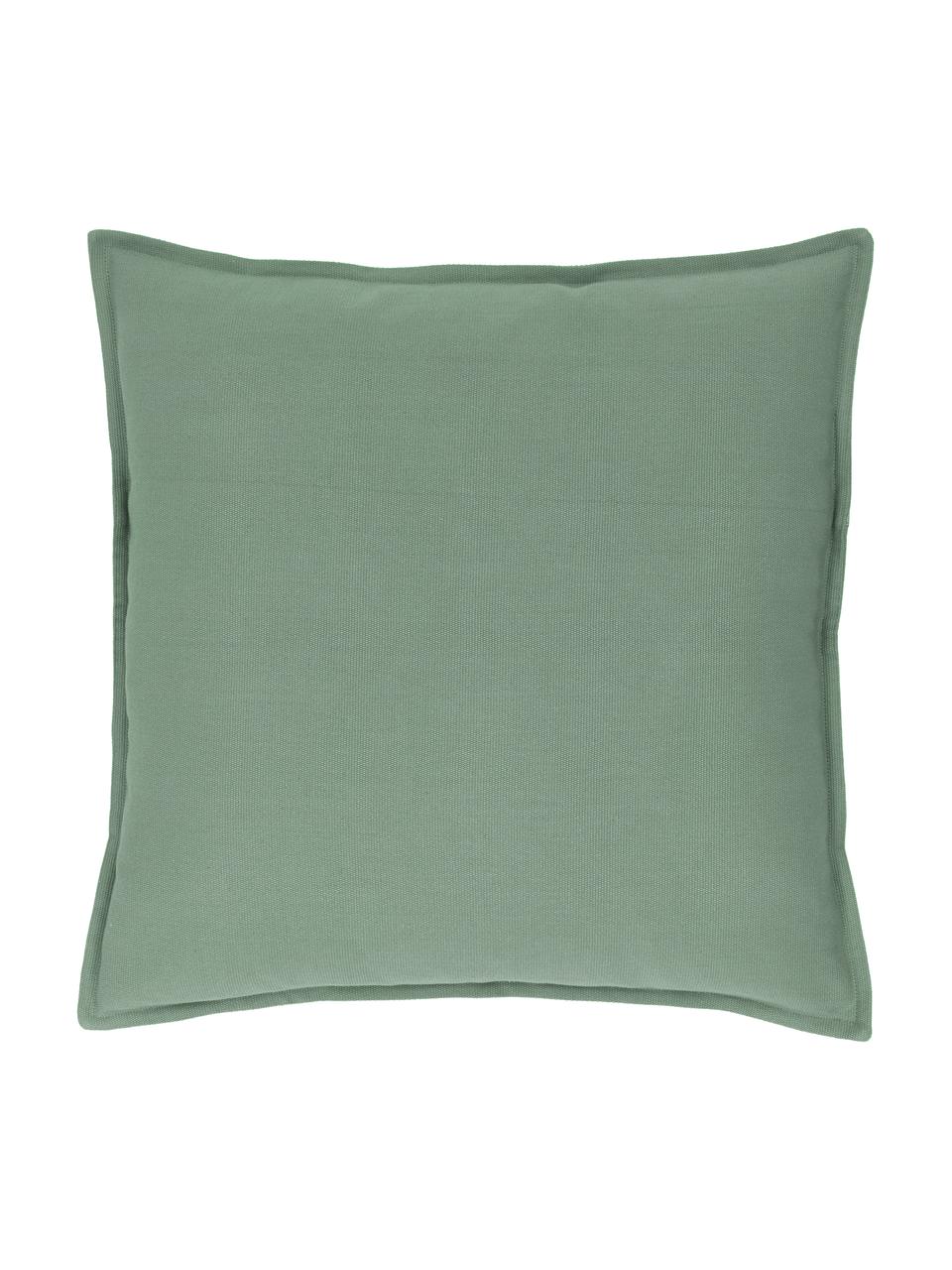 Federa arredo con bordino in cotone Mads, 100% cotone, Verde, Larg. 50 x Lung. 50 cm