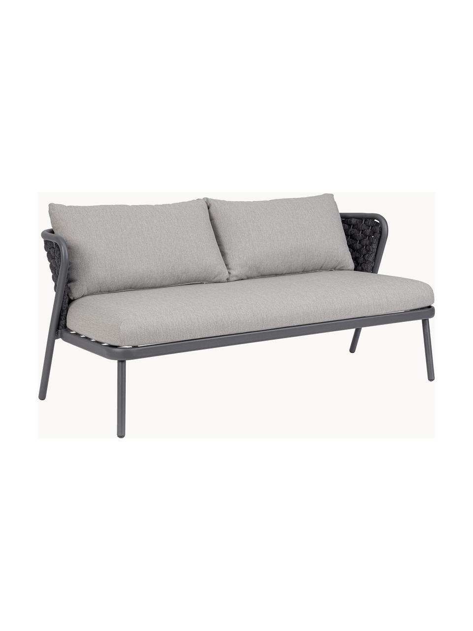 Gartensofa Harlow (2-Sitzer), Gestell: Aluminium, pulverbeschich, Webstoff Hellgrau, Anthrazit, B 165 x T 77 cm