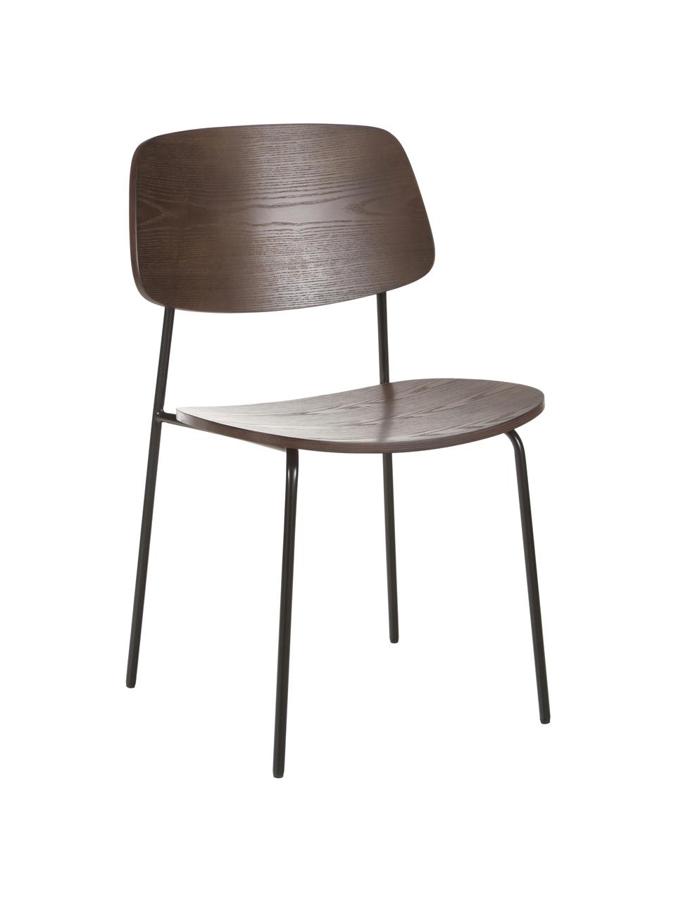 Dřevěná židle Nadja, 2 ks, Tmavé dřevo, Š 50 cm, H 53 cm