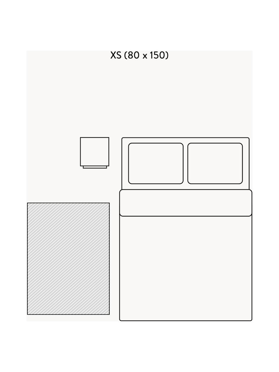 In- & Outdoor-Teppich Morty mit Fransen, 100 % Polyester (PET, recycelt), Grau, Off White, B 80 x L 150 cm (Größe XS)