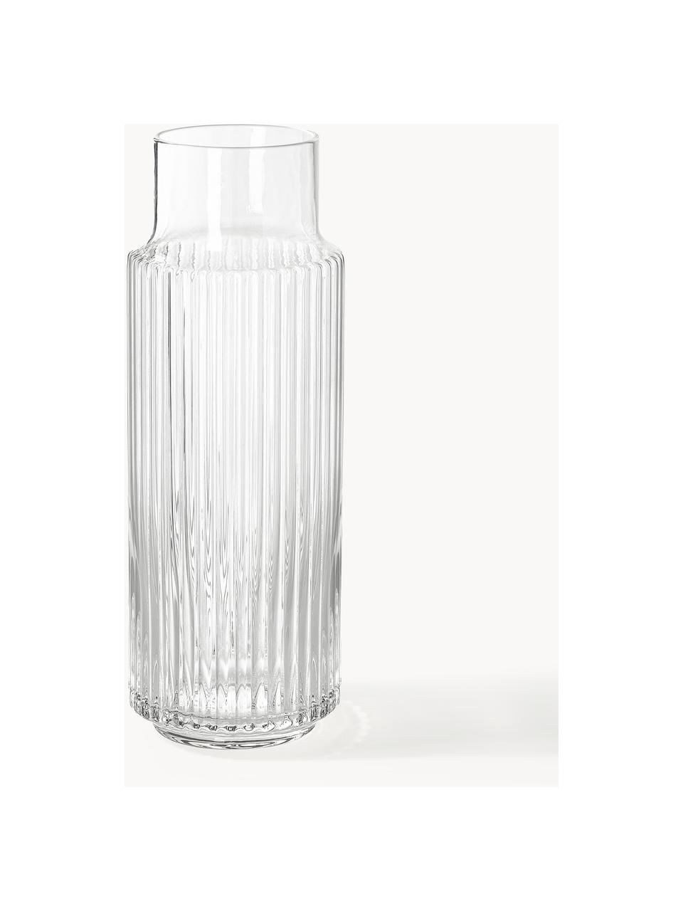 Caraffa per acqua in vetro soffiata Aleo, 1 L, Vetro sodico-calcico, Trasparente, 1 L