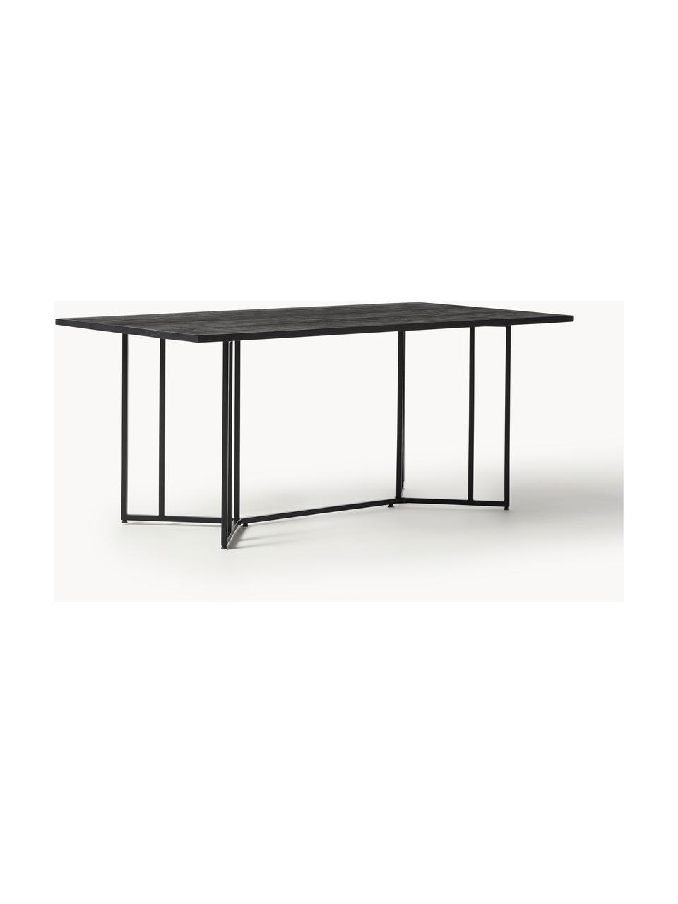 Jídelní stůl z mangového dřeva Luca, v různých velikostech, Mangové dřevo černě lakované, černá, Š 160 cm, H 90 cm