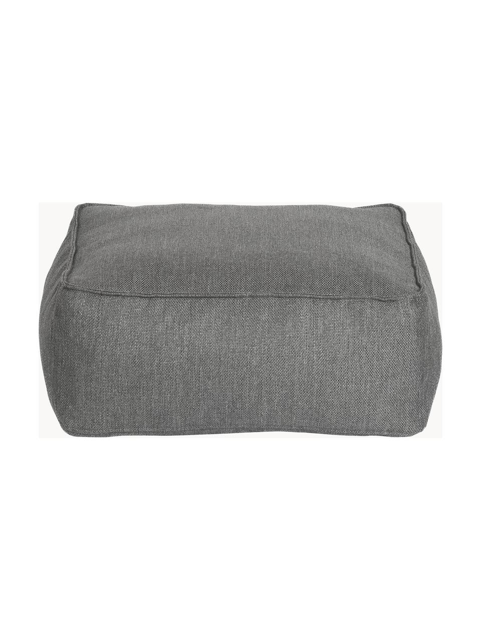 Pouf da esterno Grow, Rivestimento: 100% poliestere, resisten, Tessuto grigio scuro, Larg. 75 x Alt. 38 cm