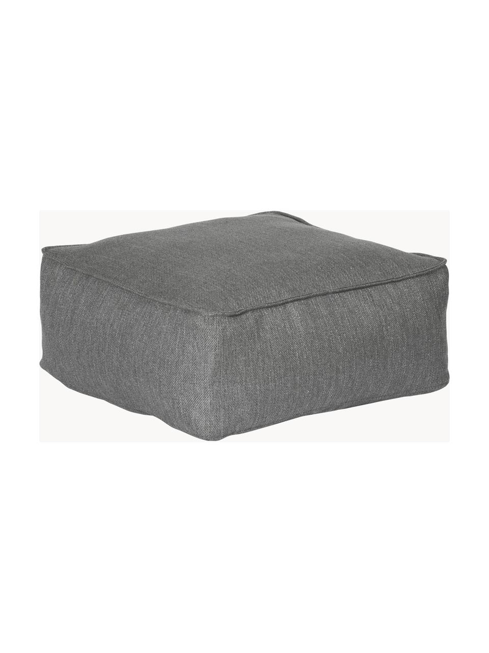 Outdoor-Pouf Grow, Bezug: 100 % Polyester, wetterfe, Webstoff Dunkelgrau, B 75 x H 38 cm