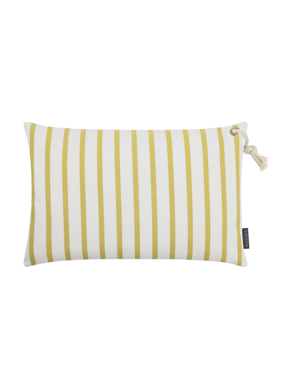Poszewka na poduszkę Malta, 100% poliakryl, Żółty, biały, S 40 x D 60 cm