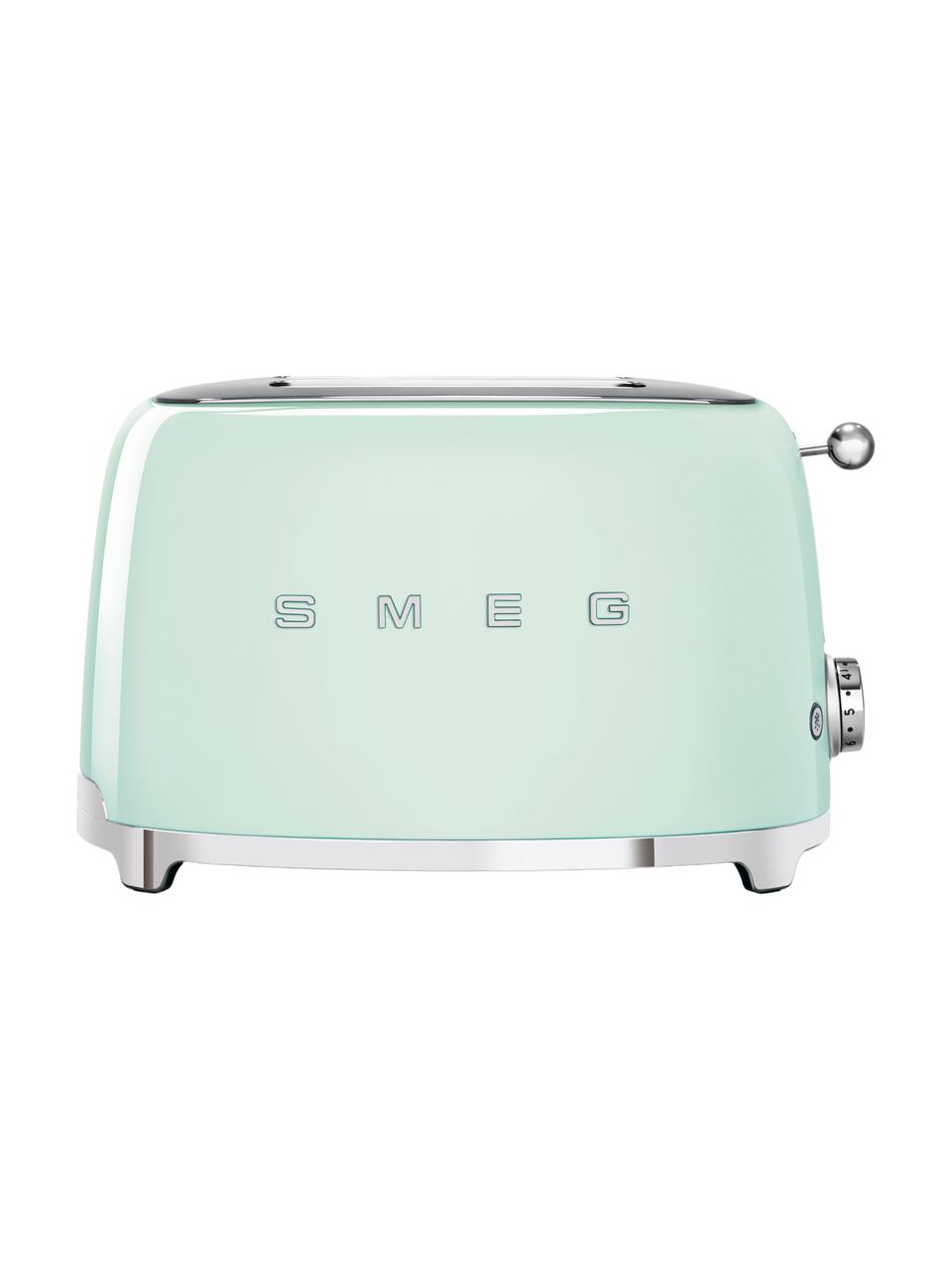 Kompakt Toaster 50's Style, Edelstahl, lackiert, Pastellgrün, glänzend, B 31 x T 20 cm
