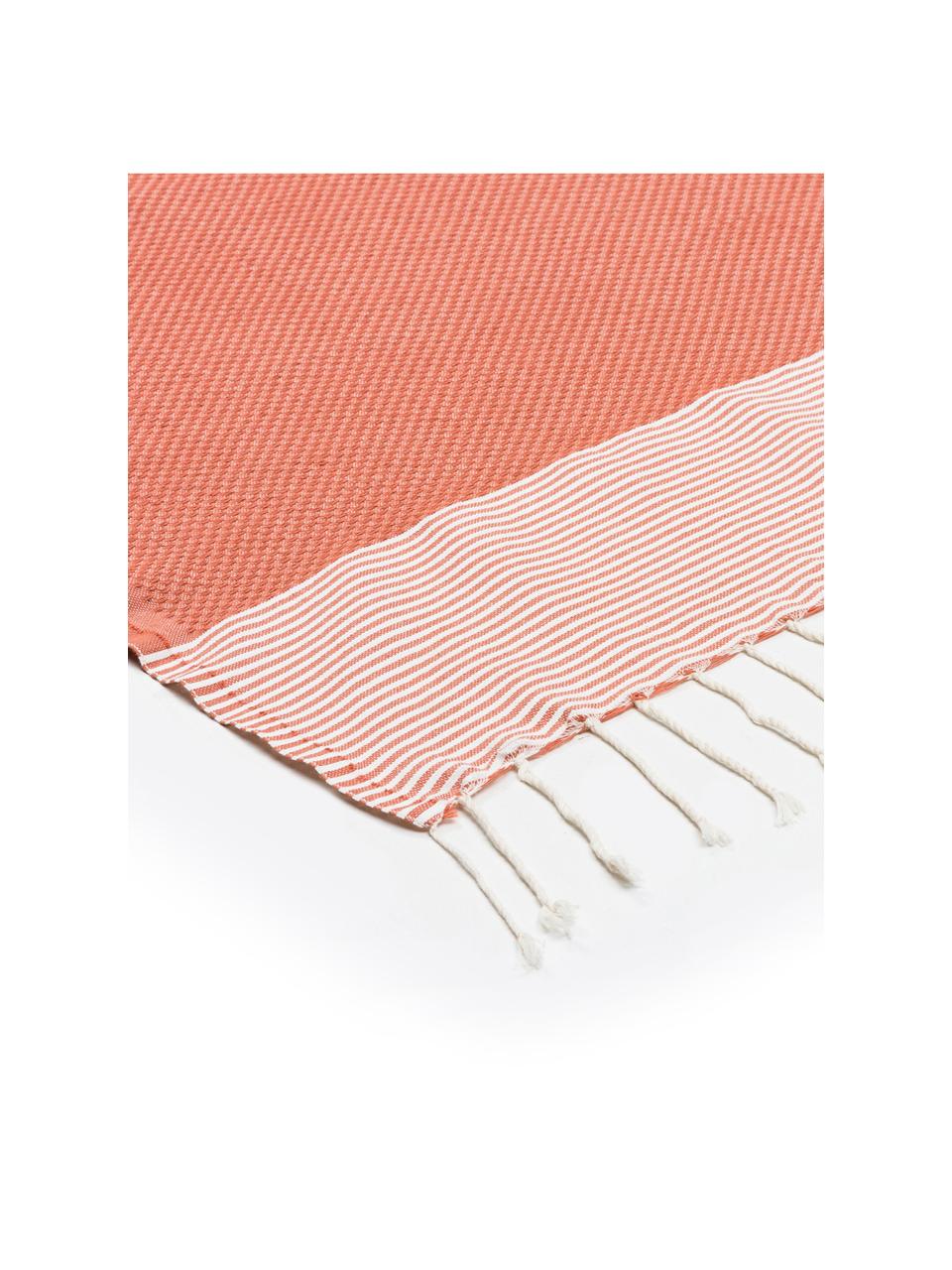 Fouta con flecos Ibiza, Terracota, An 100 x L 200 cm