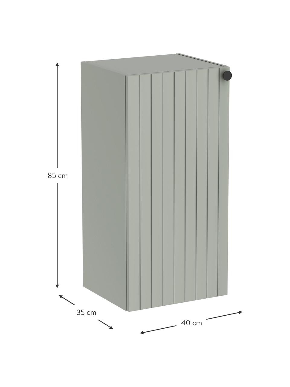 Koupelnová nástěnná skříňka Emil, Š 40 cm, Šalvějově zelená, Š 40 cm, V 85 cm