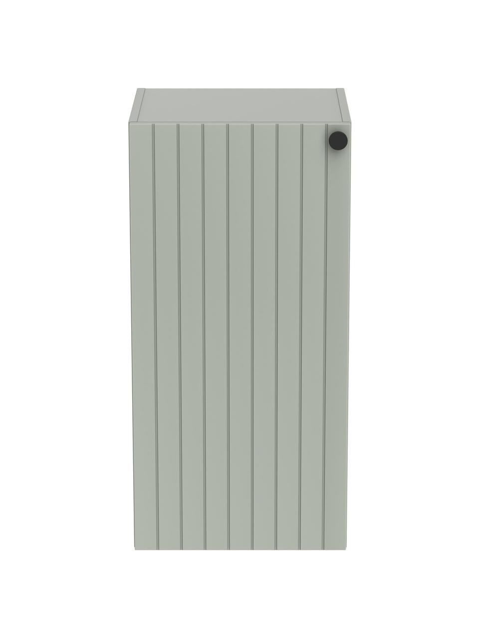 Mobiletto bagno Emil, larg. 40 cm, Maniglia: alluminio rivestito, Verde salvia, Larg. 40 x Alt. 85 cm