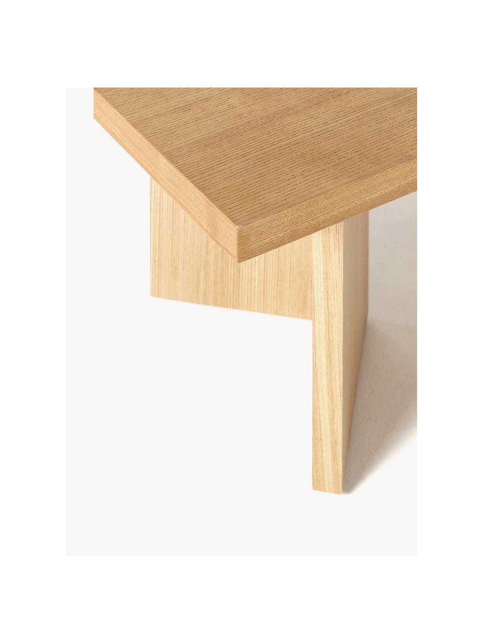 Dřevěný konferenční stolek Toni, Lakovaná MDF deska (dřevovláknitá deska střední hustoty) s dubovou dýhou, Jasanové dřevo, Š 100 cm, H 55 cm