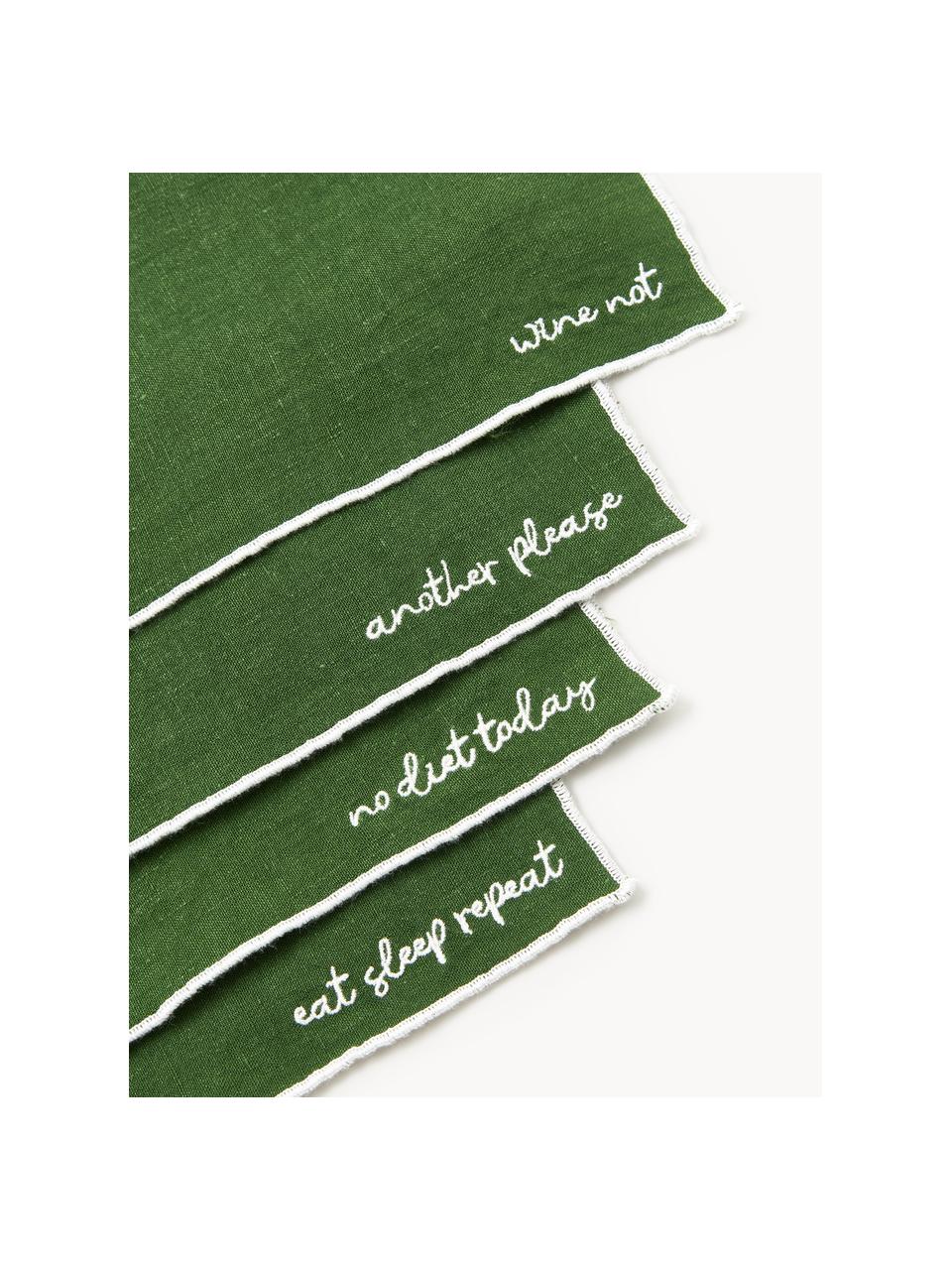 Serviettes en textile Cosmo, 4 pièces, 100 % coton

Le matériau est certifié STANDARD 100 OEKO-TEX®, 4854CIT, CITEVE, Vert foncé, larg. 45 x long. 45 cm