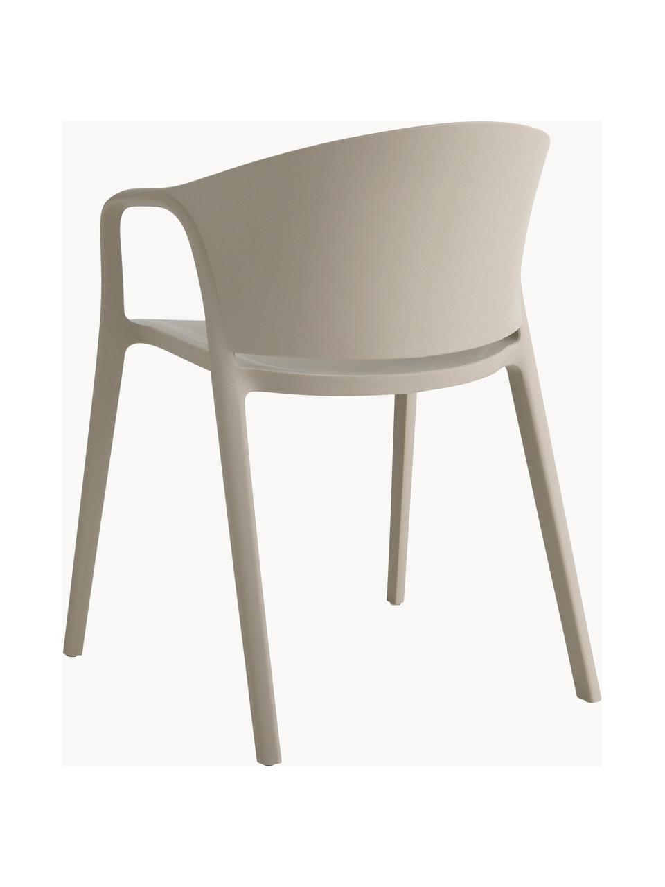 Chaises en plastique Monti, 2 pièces, Plastique, Beige, larg. 56 x prof. 54 cm