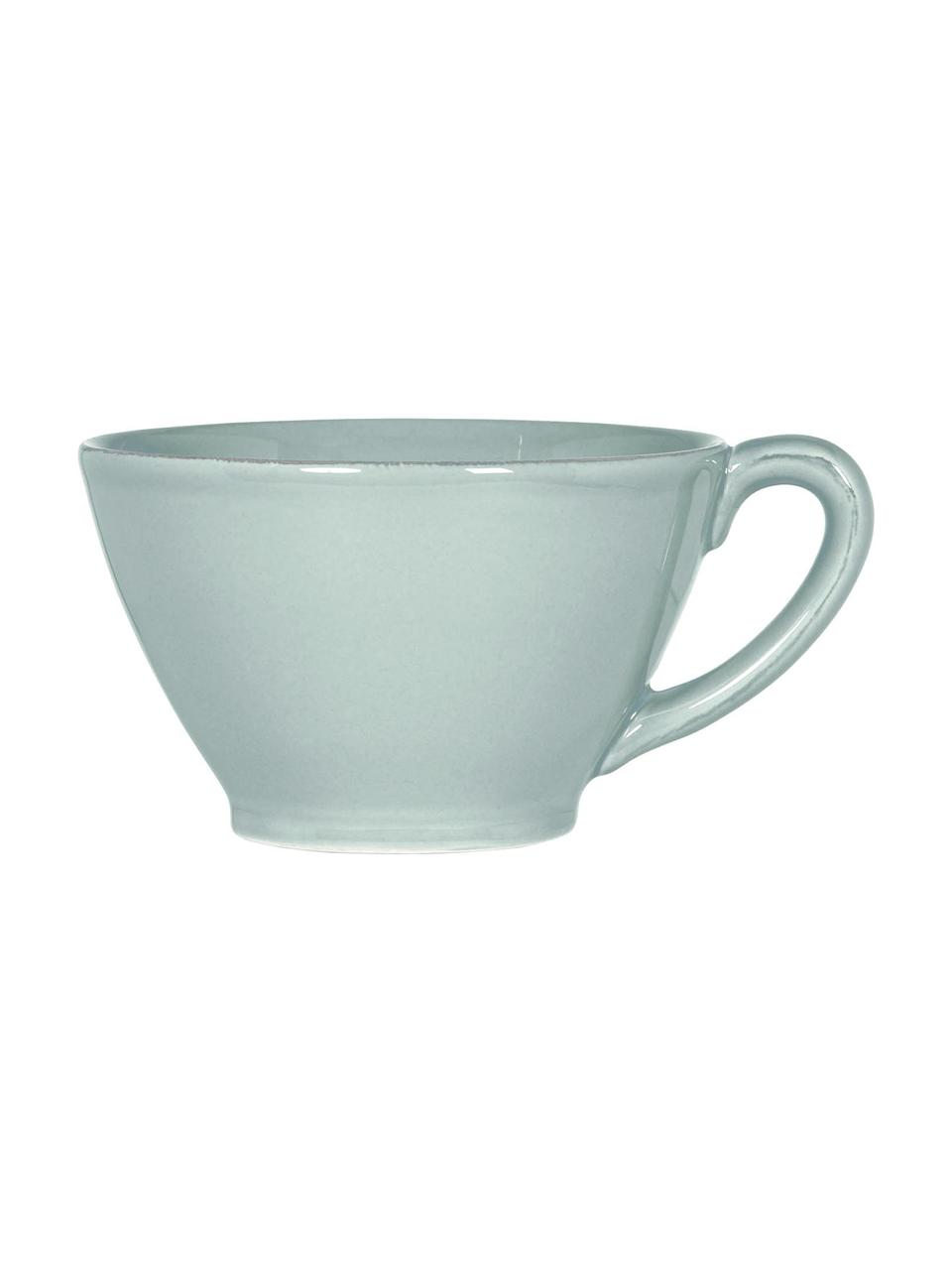 Tasse XL style rustique Constance, Grès cérame, Turquoise, Ø 15 x haut. 9 cm, 500 ml