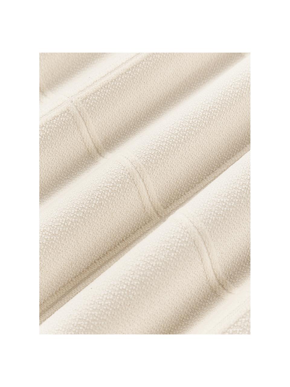 Dekbedovertrek Vivienne met getuft ruitpatroon, Voorzijde: gebroken wit Achterzijde: crèmewit, B 200 x L 200 cm