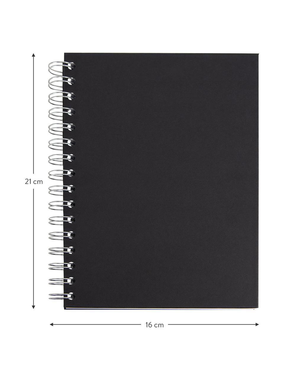 Notitieboek Bürli, Zwart, B 16 x H 21 cm