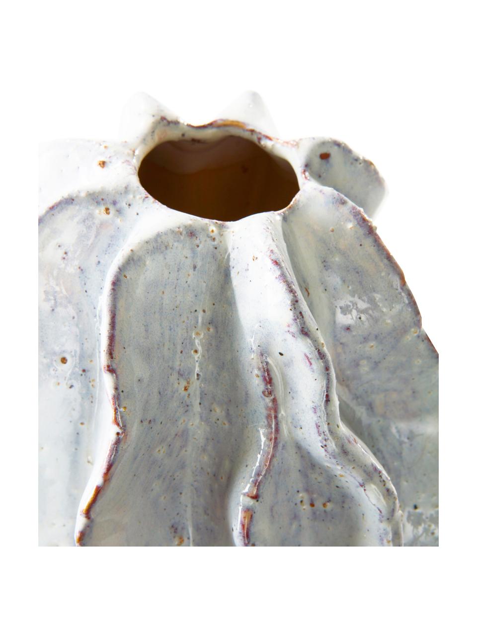Designová váza Peyton, Keramika, Bílá, odstíny modré, Ø 23 cm
