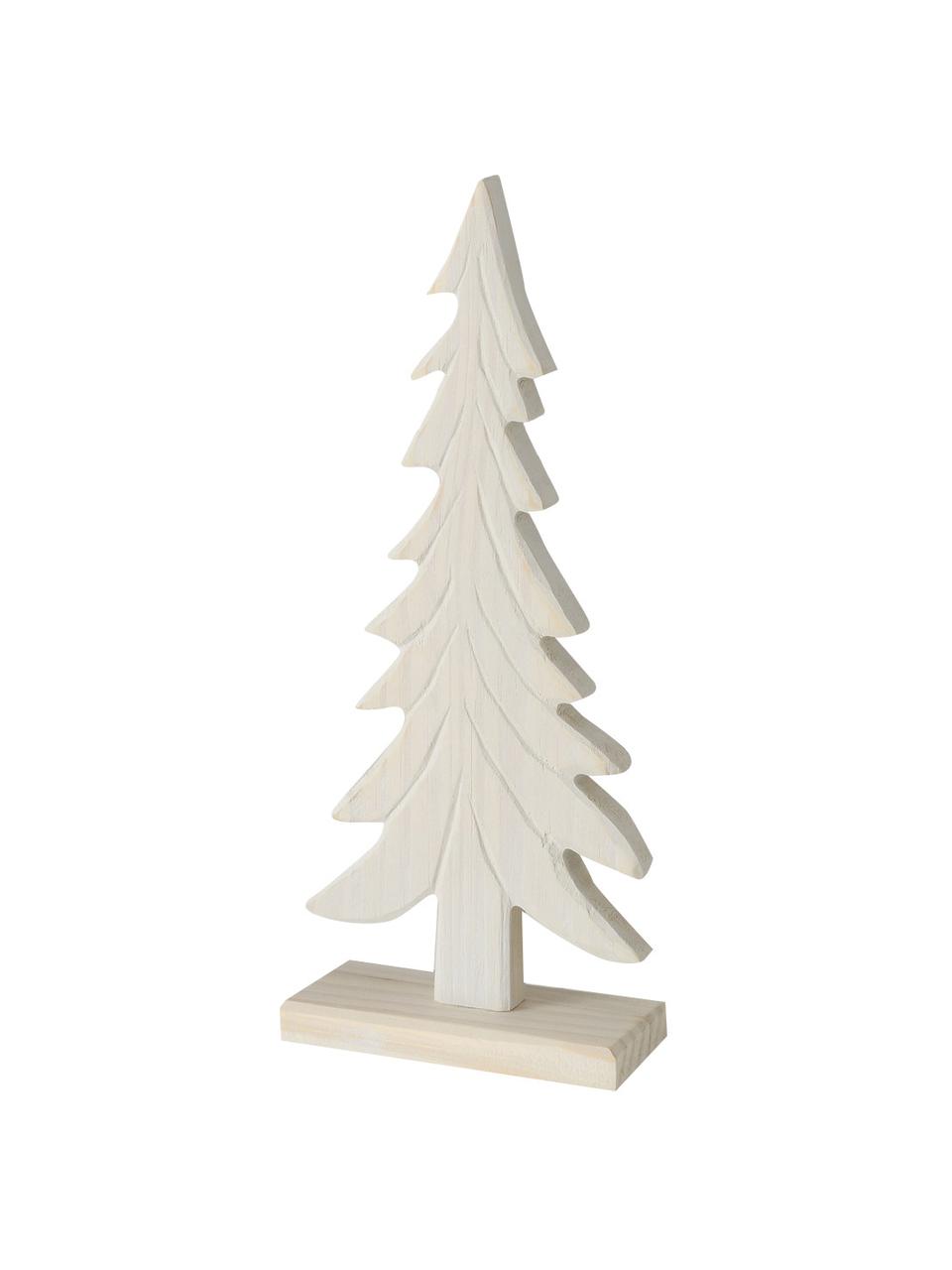 Piezas decorativas abetos de madera de pino Veli, 3 uds., Madera de pino, Madera clara, Set de diferentes tamaños