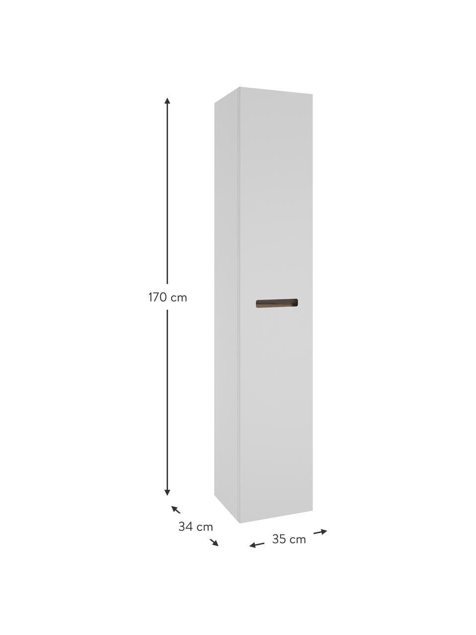 Bad-Hochschrank Senso, B 35 cm, Spanplatte,MDF,4 Glaseinlegeböden, Weiß, B 35 x H 170 cm
