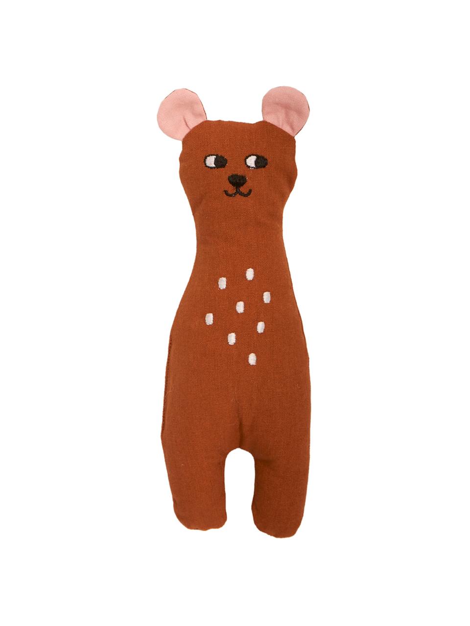 Knuffeldier Bear van katoen, Bekleding: 100 % katoen, Bruin, B 8 x H 25 cm