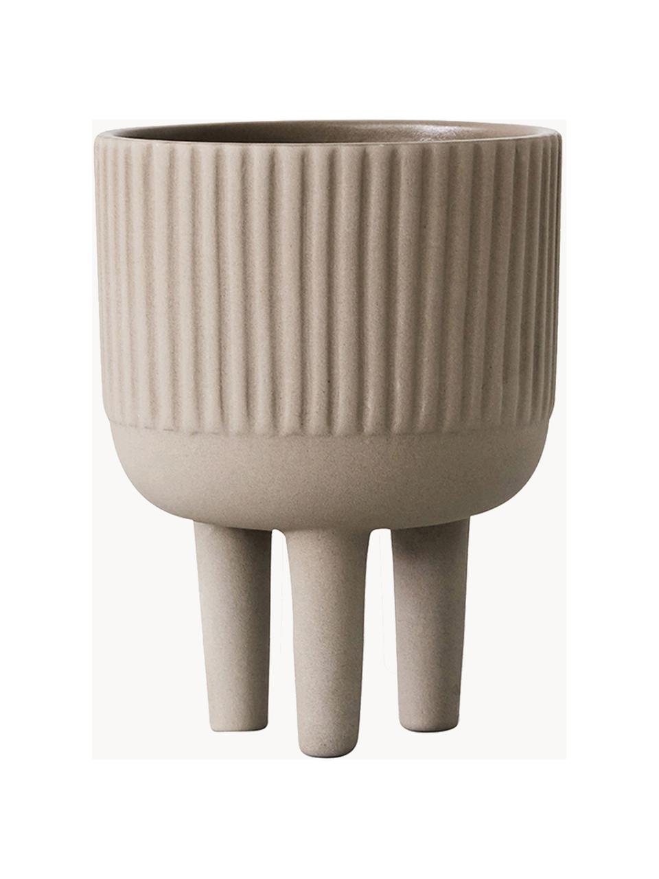 Cache-pot Shadow, Terracotta, Beige, Ø 12 x haut. 16 cm