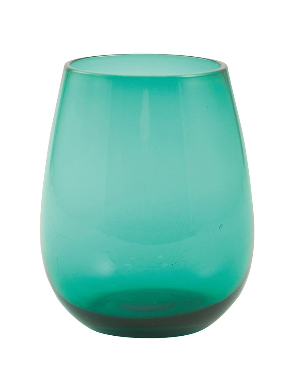 Vasos Happy Hour, 6 uds., Vidrio, Verde, Ø 9 x Al 11 cm