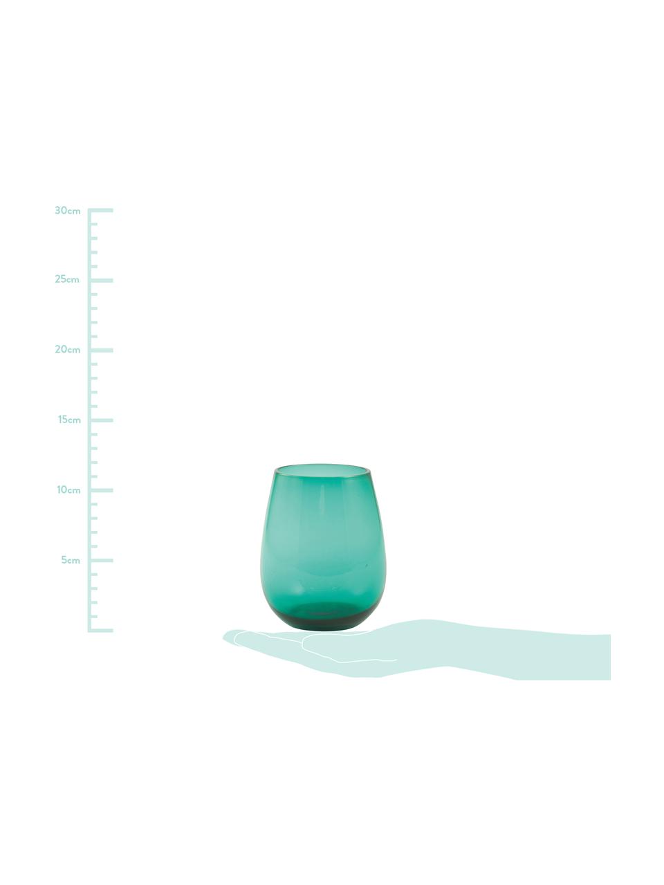 Bicchiere acqua Happy Hour 6 pz, Vetro, Verde, Ø 6 x Alt. 11 cm