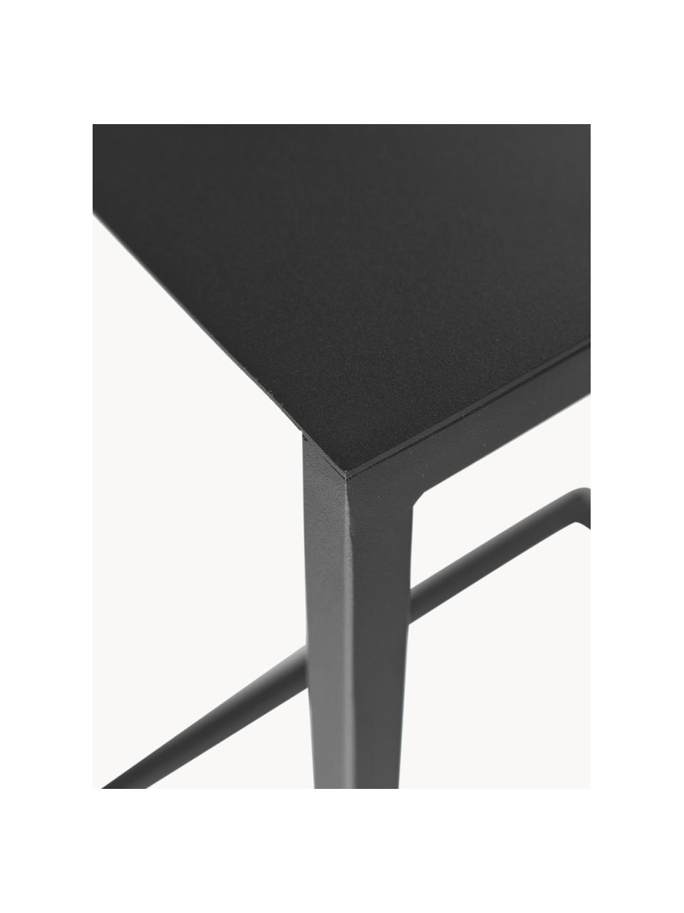 Kovový pomocný stolík Lupe, Potiahnutý kov, Čierna, Š 40 x V 60 cm