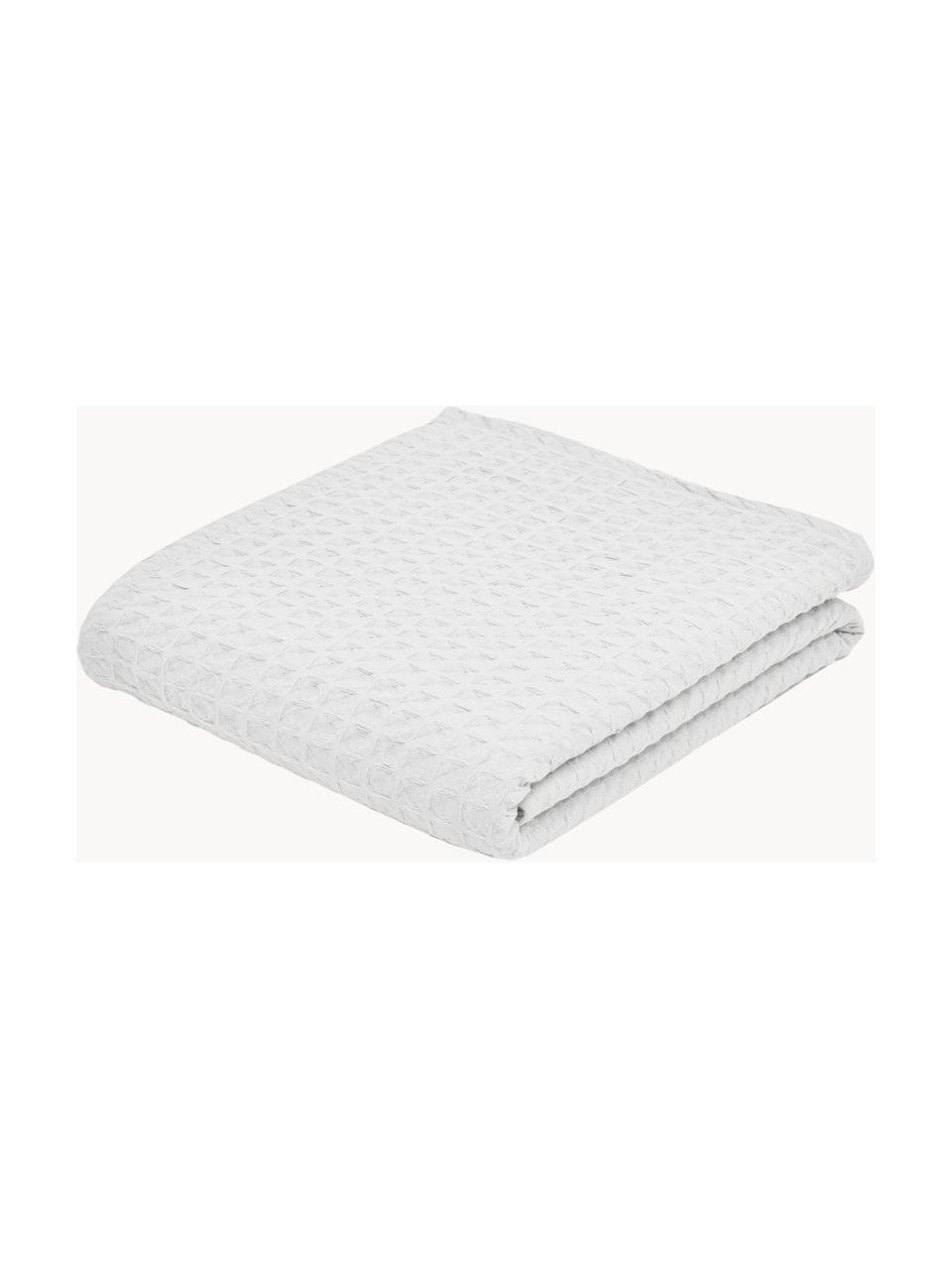 Wafelpiqué bedsprei Panal, 100% katoen, Wit, B 180 x L 260 cm (voor bedden tot 140 x 200)