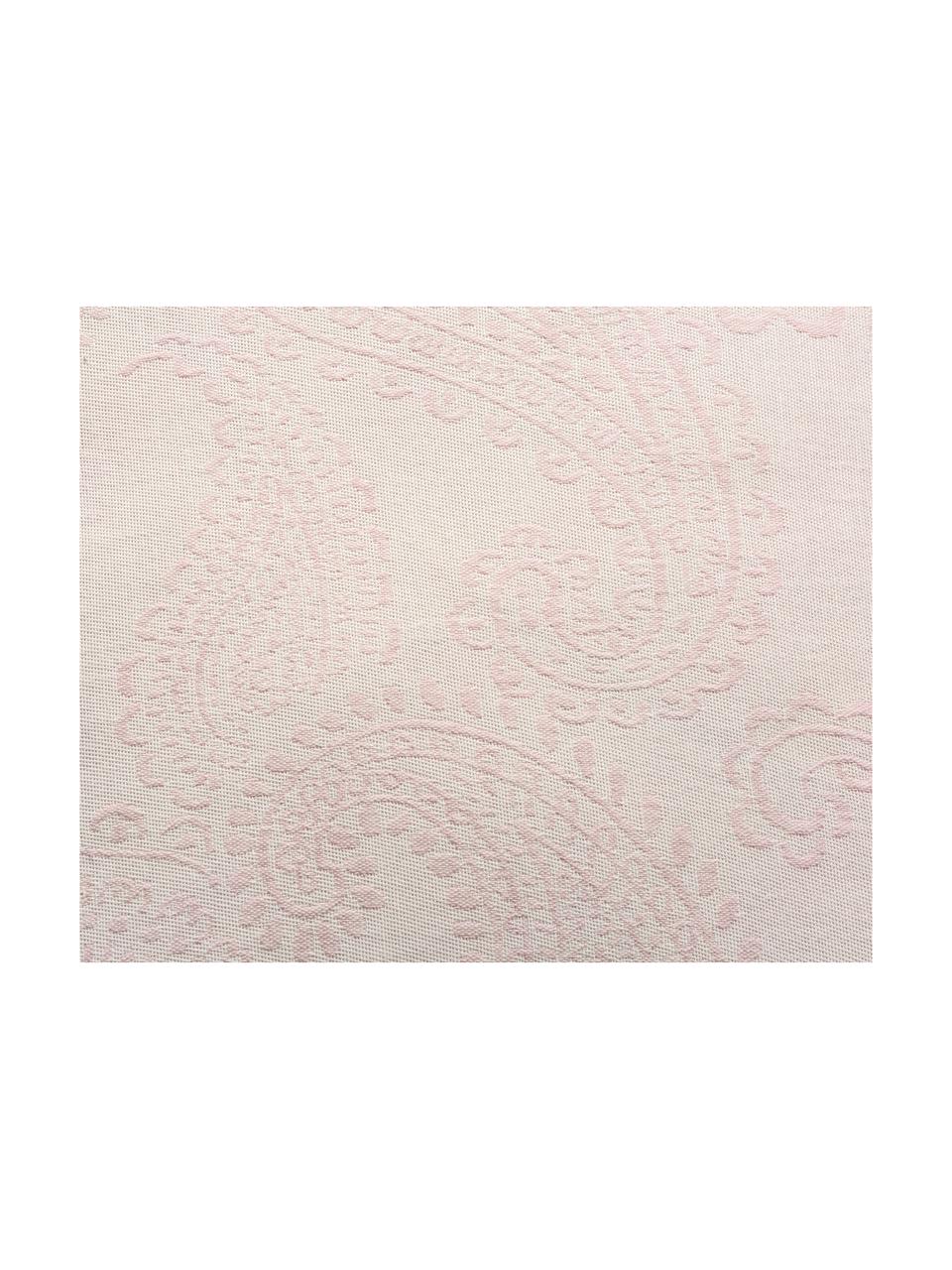 Funda de cojín bordada Paisley, 80% algodón, 20% lino, Rosa, An 50 x L 50 cm