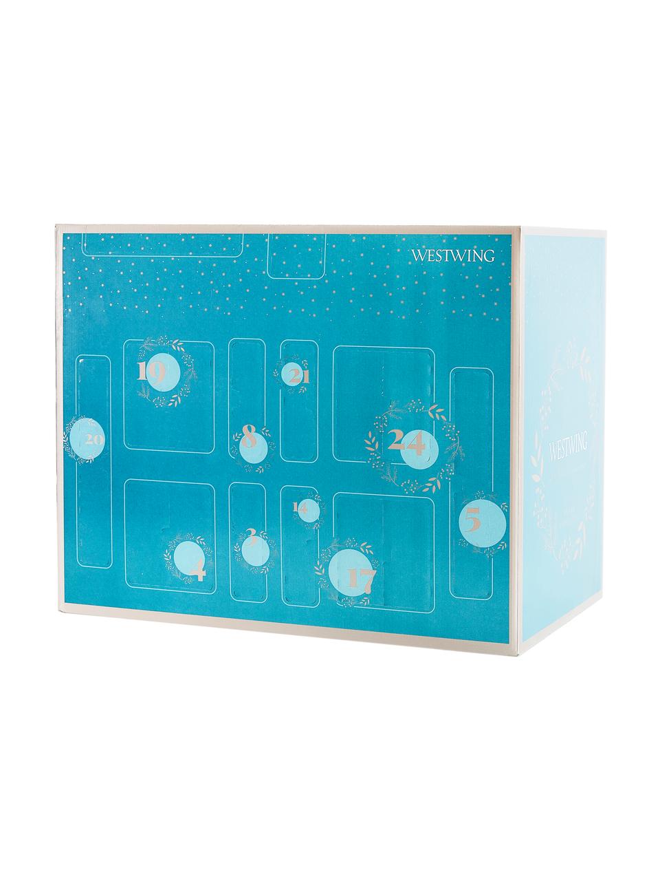 Calendario de Adviento Westwing, Caja: papel, Turquesa, An 57 x Al 47 cm