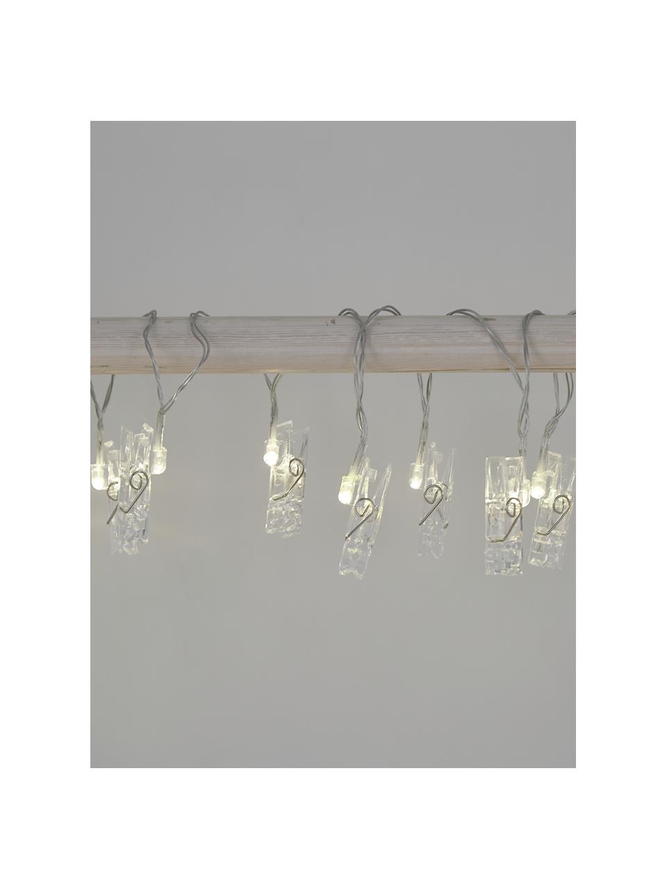 LED-Lichterkette Clippy, 135 cm, 10 Lampions, Transparent, L 135 cm