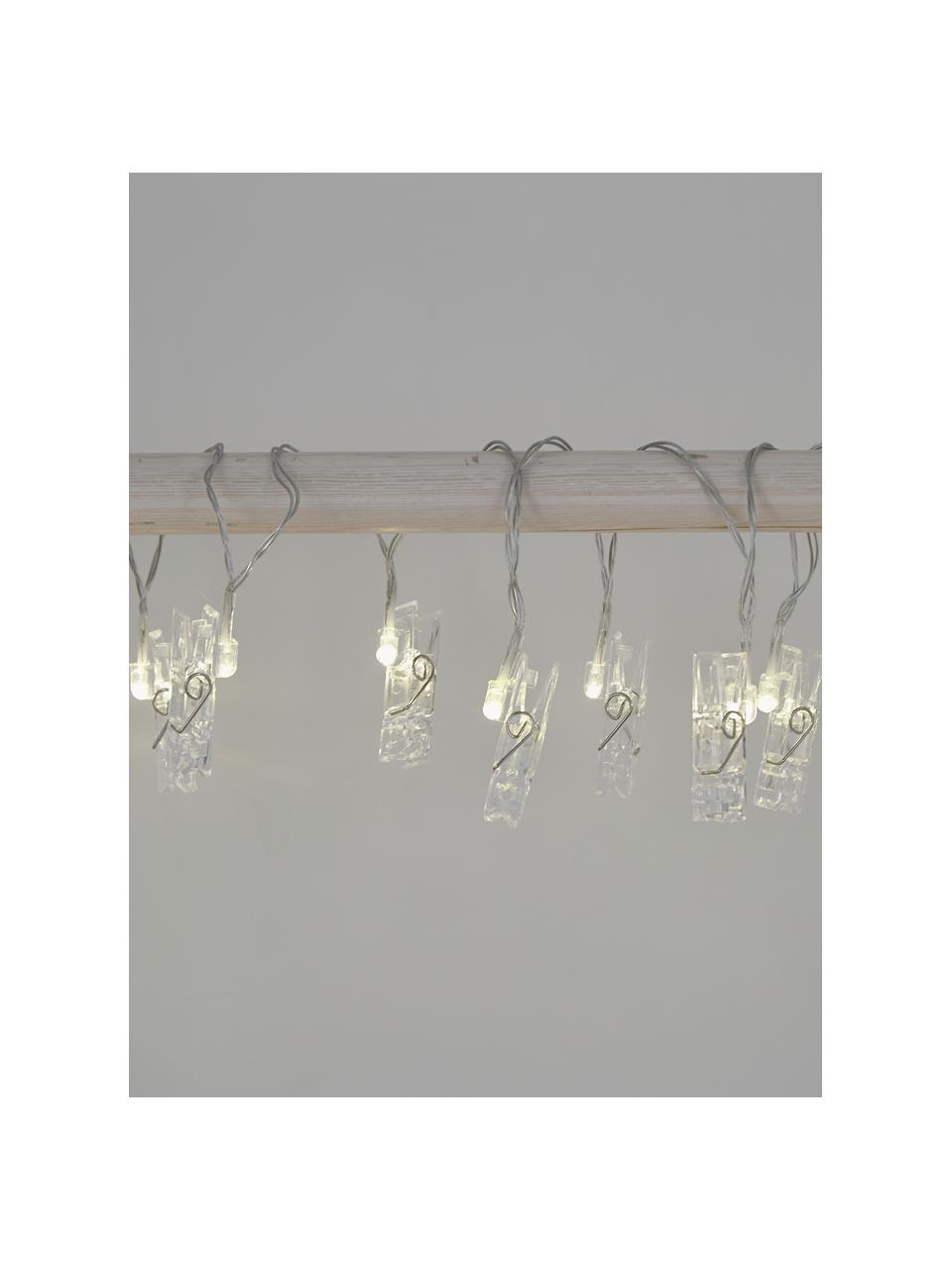 Světelný LED řetěz Clippy, 135 cm, Transparentní, D 135 cm, 10 lampionů