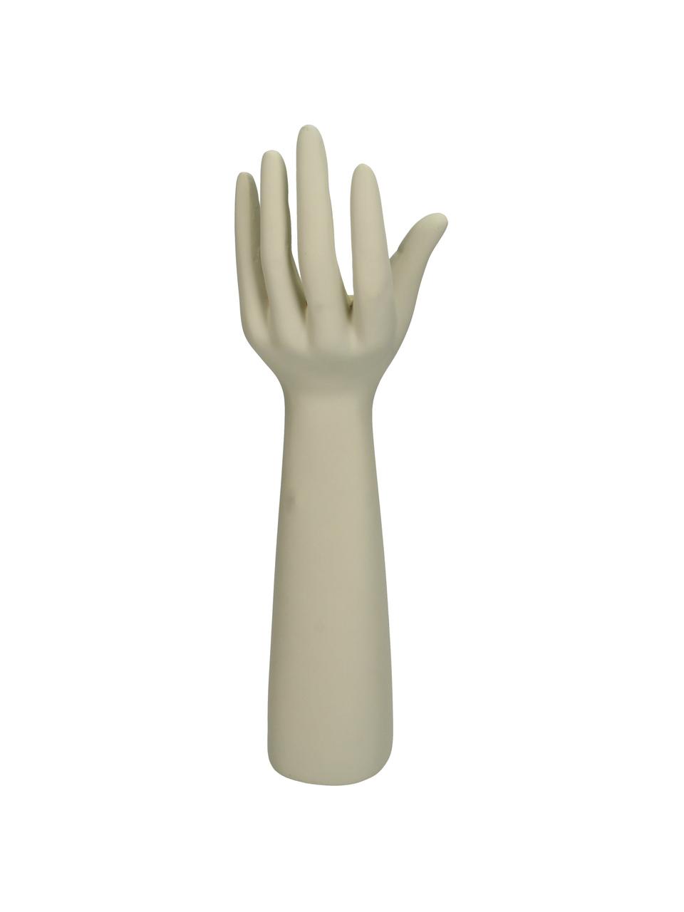 Accessoire décoratif Hand, Polyrésine, Beige, larg. 12 x haut. 38 cm