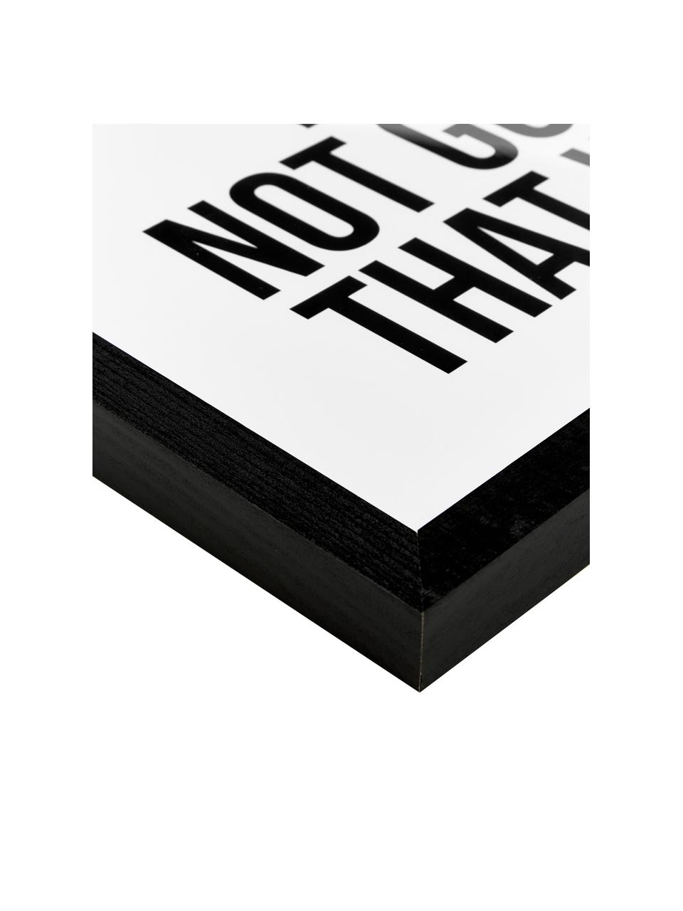 Gerahmter Digitaldruck Don't Look Back, Bild: Digitaldruck auf Papier, , Rahmen: Holz, lackiert, Front: Plexiglas, Schwarz, Weiß, B 33 x H 43 cm
