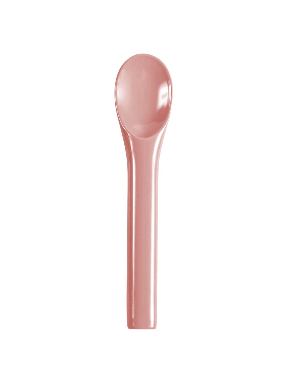 Set cucchiai Monu, 3 pz., Melamina, Giallo, tonalità rosa, Lung. 12 cm