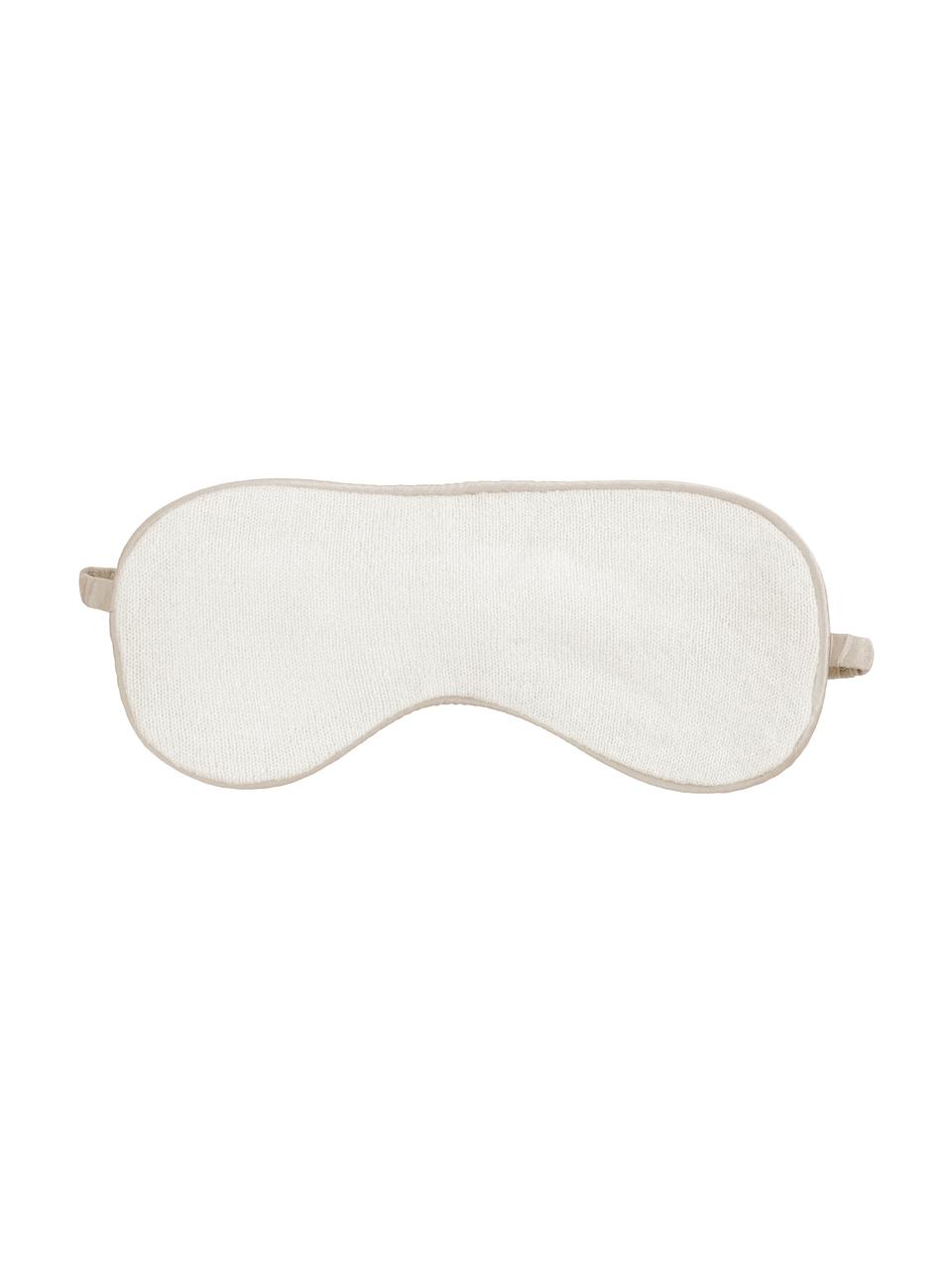 Masque de sommeil en soie Silke, Blanc ivoire, beige, larg. 21 x haut. 9 cm