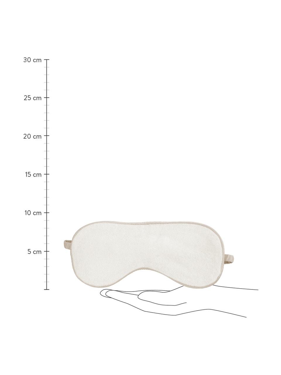 Antifaz de seda Silke, Exterior: 70% cachemir, 30% lana me, Interior: 100% seda, Marfil, beige, An 21 x Al 9 cm