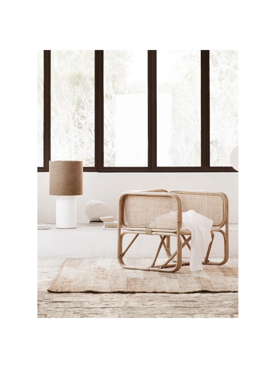 Fotel wypoczynkowy rattanowy Puglia, Rattan, Brązowy, S 70 x G 70 cm