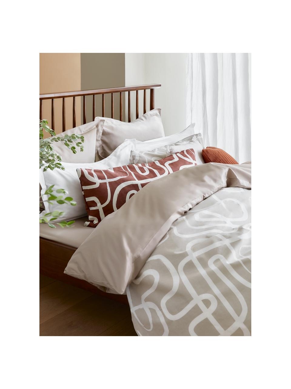 Perkálová posteľná bielizeň z organickej bavlny Malu, Béžová, 200 x 200 cm + 2 vankúše 80 x 80 cm