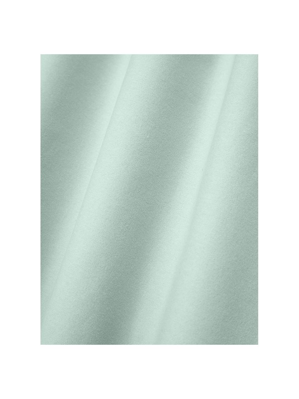 Drap-housse en flanelle pour surmatelas Biba, Vert sauge, larg. 200 x long. 200 cm, haut. 15 cm