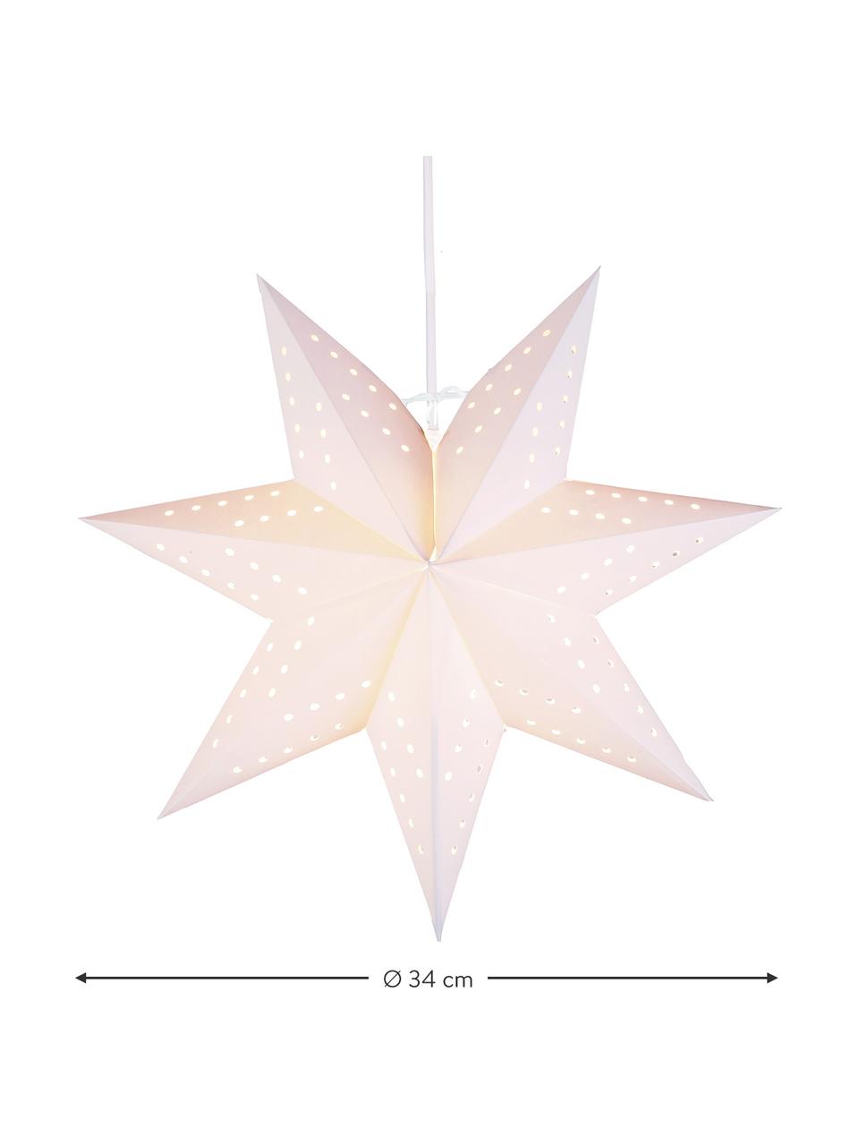 Dekorativní papírová hvězda Bobo, Papír, Krémově bílá, Ø 34 cm